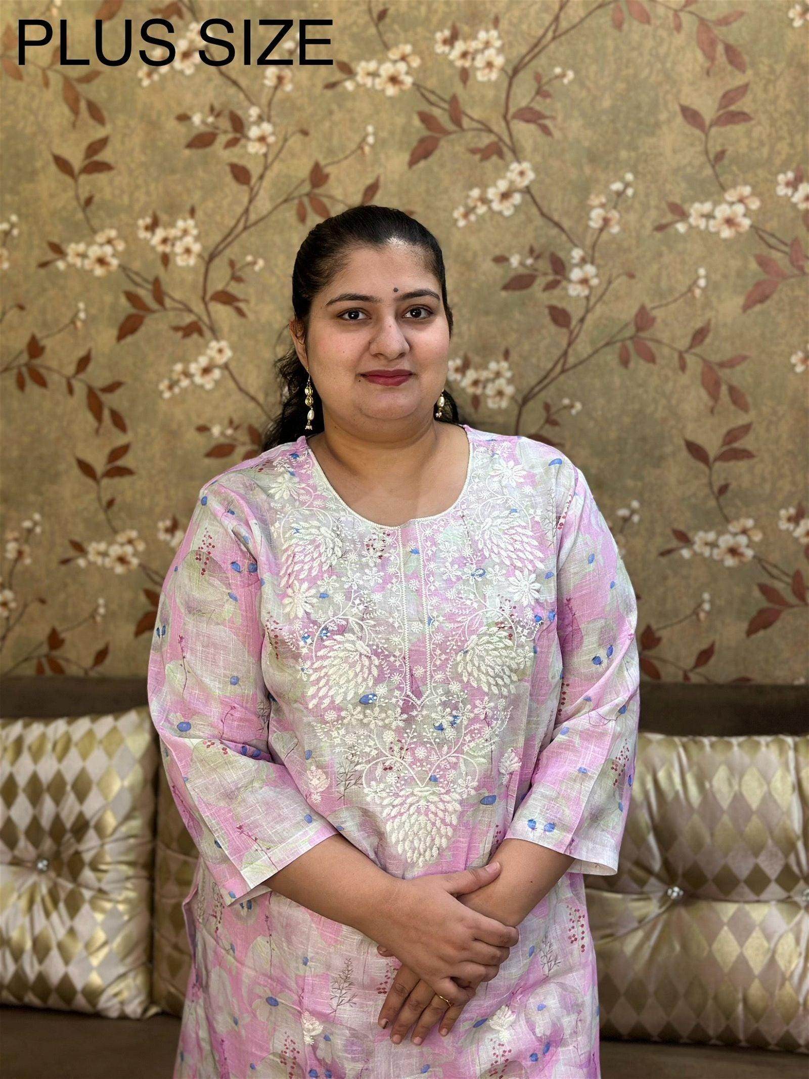 Linen Cotton Suit Set - Vijay Laxmi