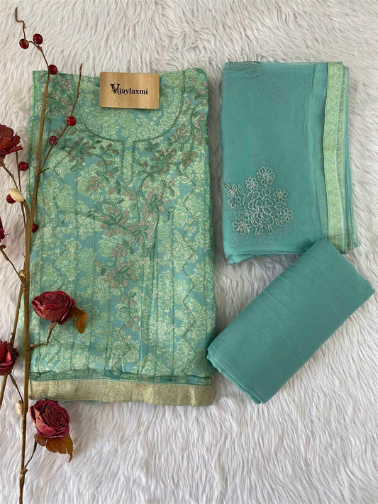 MUSLIN UNSTITCHED SUIT - Vijay Laxmi