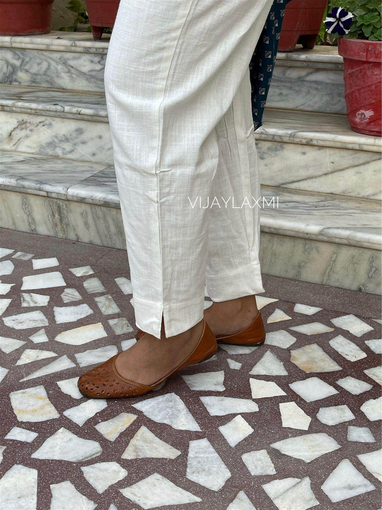Premium Linen Cotton Pants - Vijay Laxmi