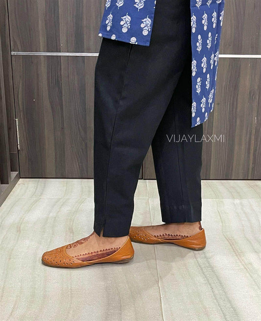 Premium Linen Cotton Pants BLACK - Vijay Laxmi
