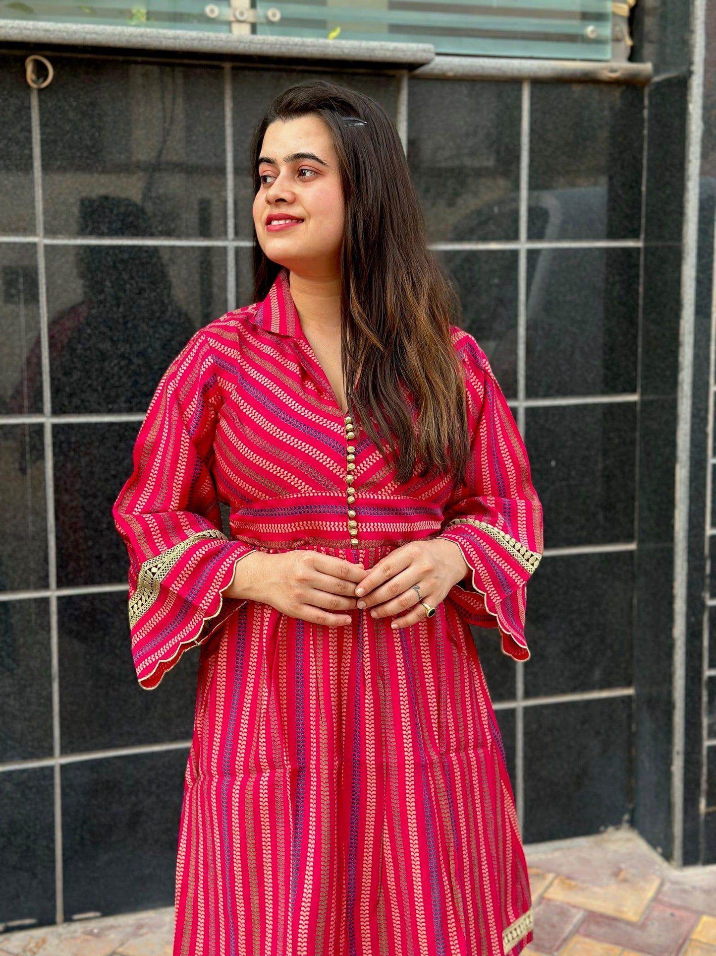 RAYON SILK DRESS - Vijay Laxmi