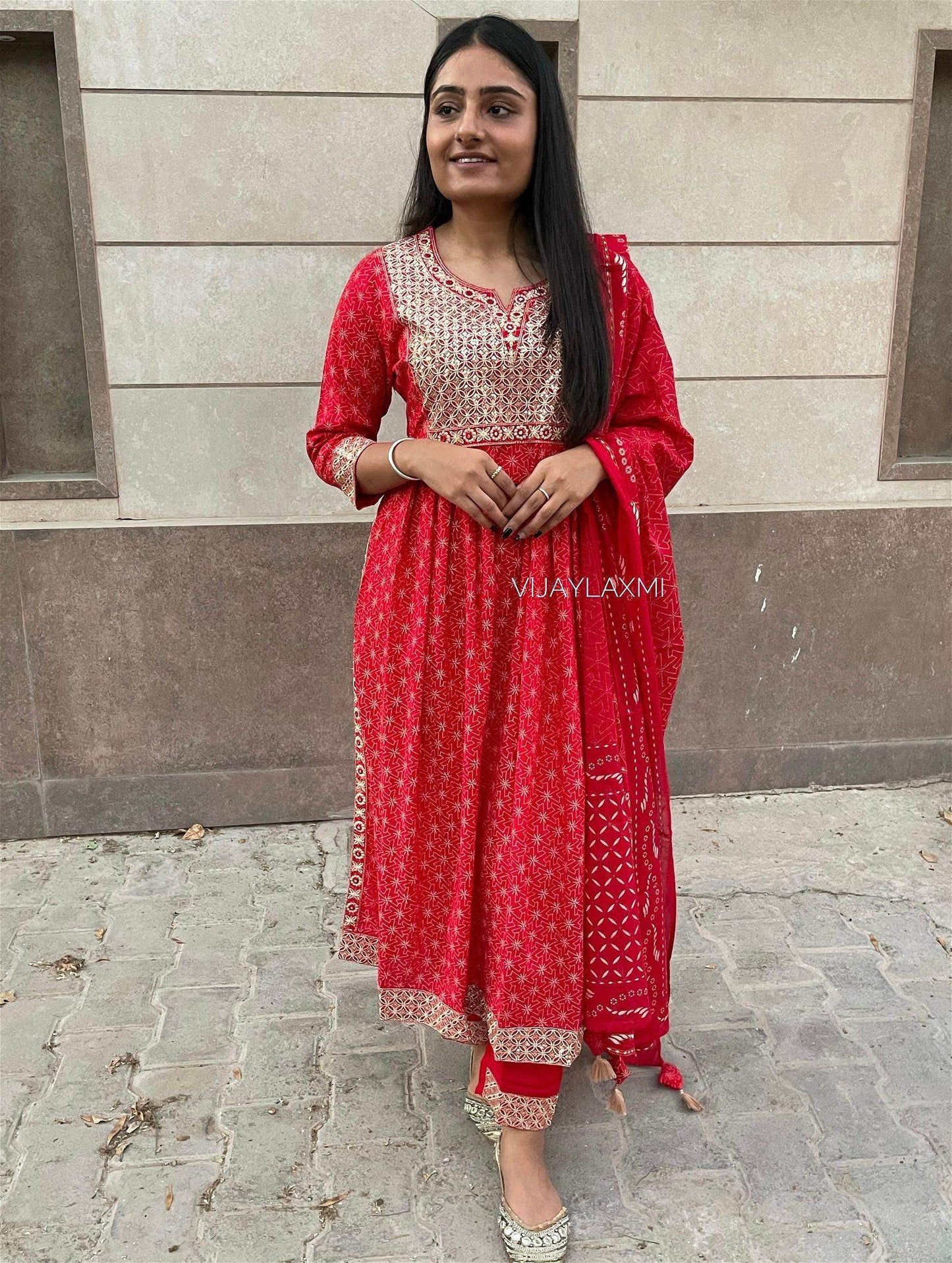 Rayon Slit Kurta Pant Set LWB04 - Vijay Laxmi