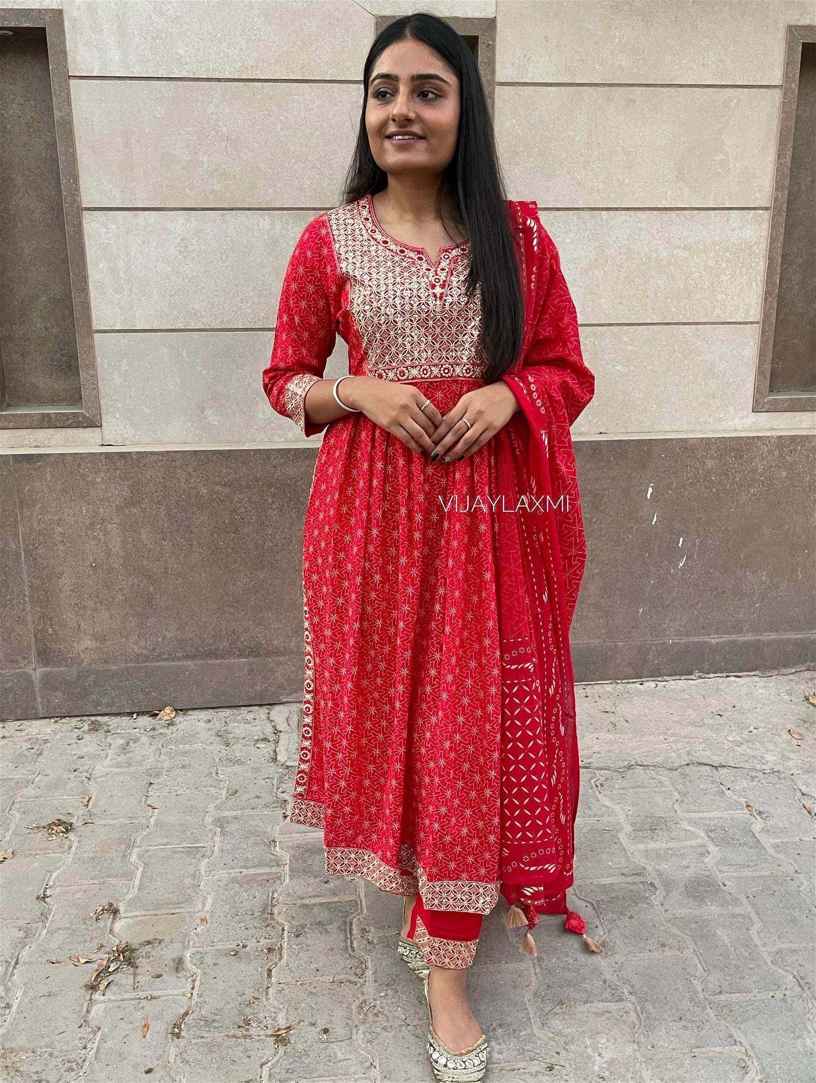 Rayon Slit Kurta Pant Set LWB04 - Vijay Laxmi