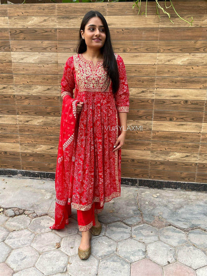 Rayon Slit Kurta Pant Set RD01 - Vijay Laxmi