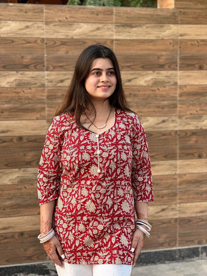 Short Cotton Kurti - Vijay Laxmi