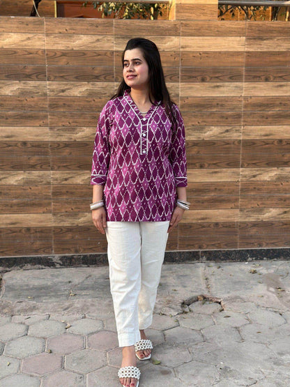 Short Cotton Kurti - Vijay Laxmi