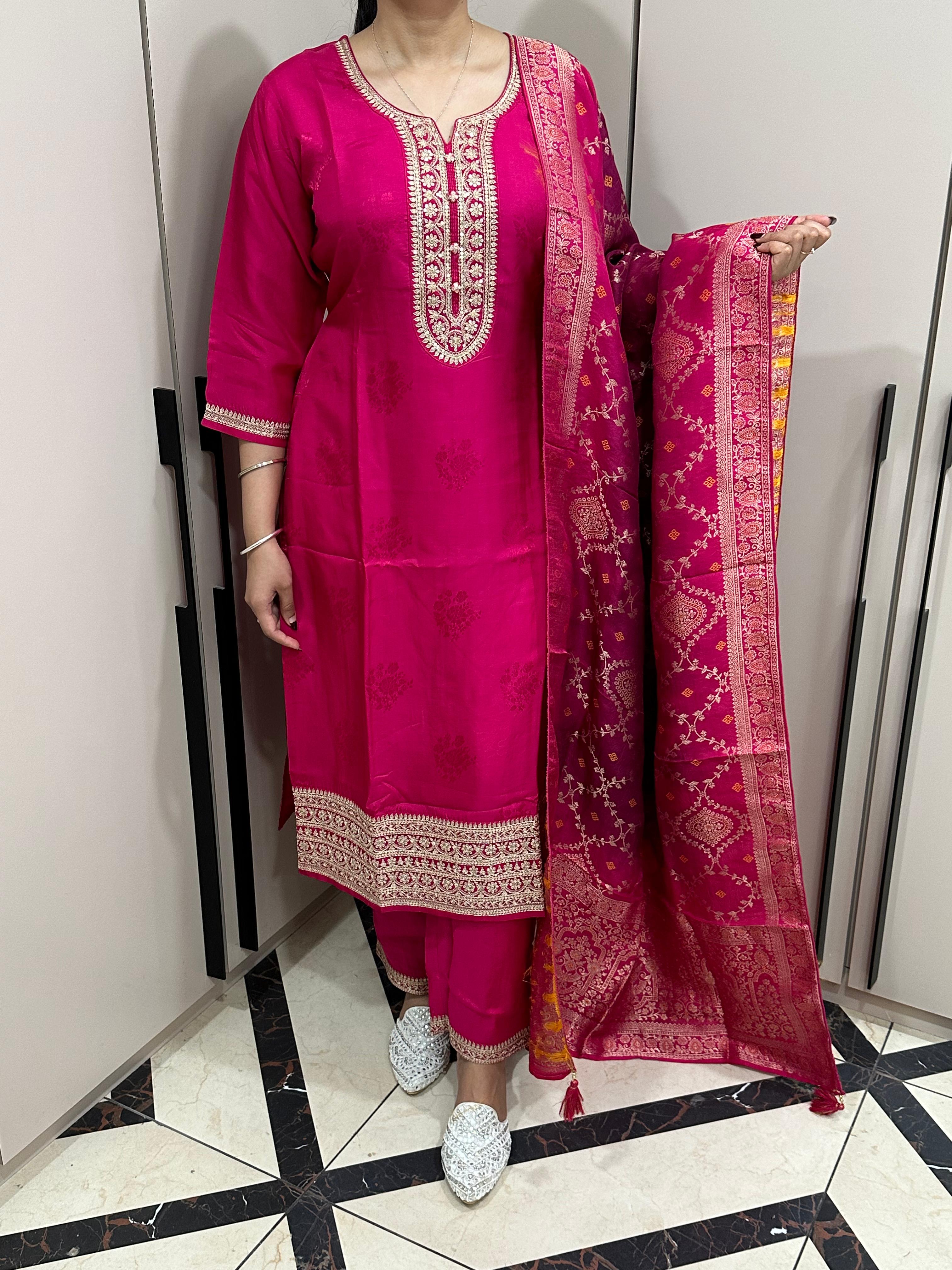 Pure Banarasi Silk suit