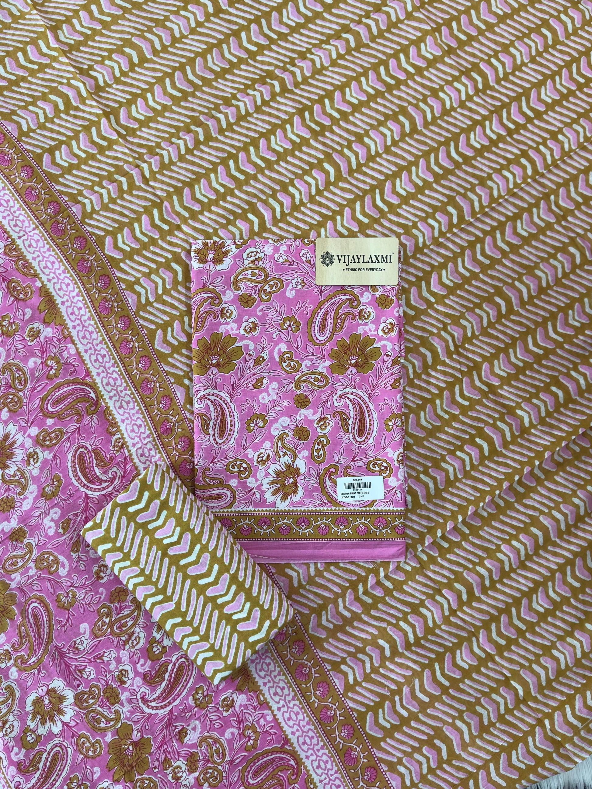 Cotton Printed Unstitched suit - Vijay Laxmi