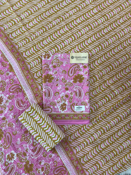 Cotton Printed Unstitched suit - Vijay Laxmi