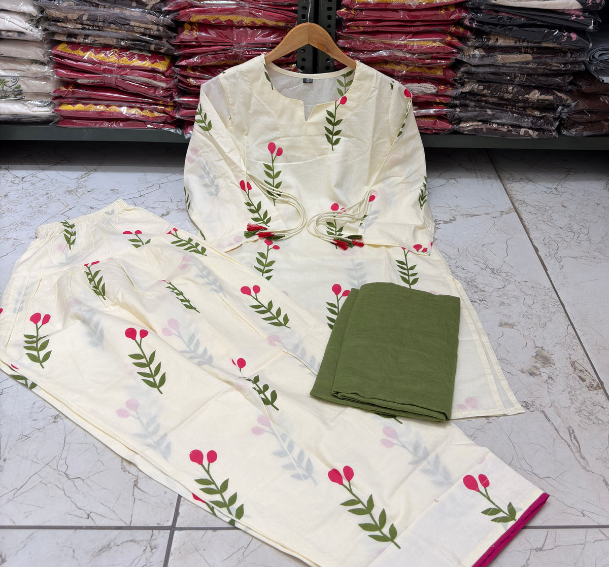 NAZAKAT Cotton printed Farshi Salwar Suit