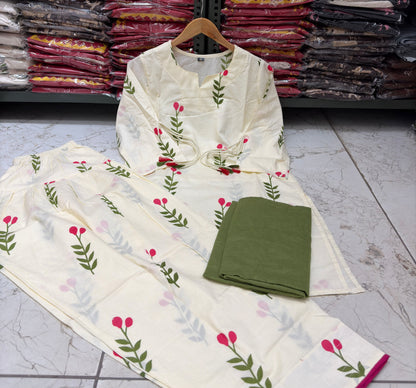 NAZAKAT Cotton printed Farshi Salwar Suit