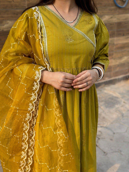 chikan sequin cotton suit 317 - Vijay Laxmi