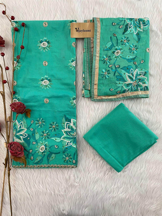 cotton unstitched suit - Vijay Laxmi