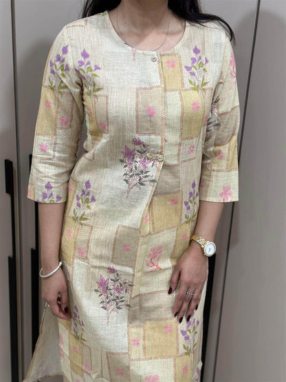 linen cotton kurta set - Vijay Laxmi