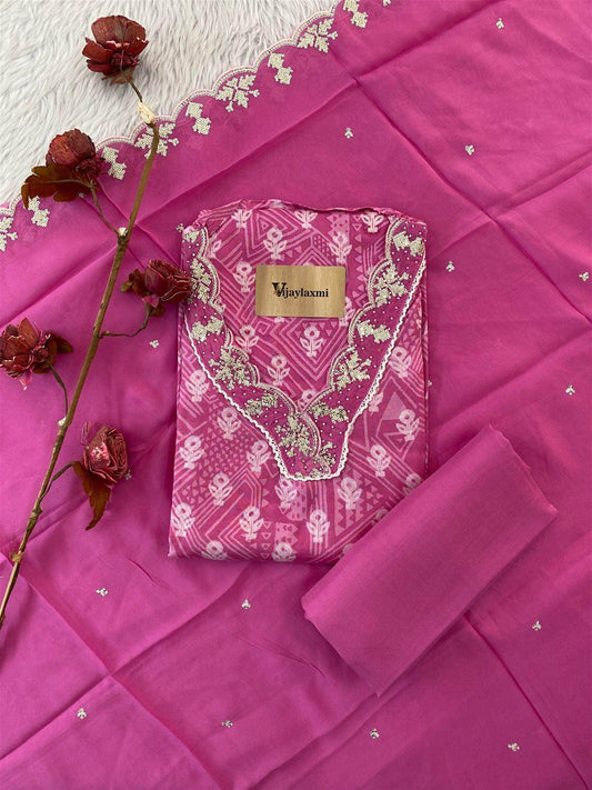 muslin unstitched suit - Vijay Laxmi