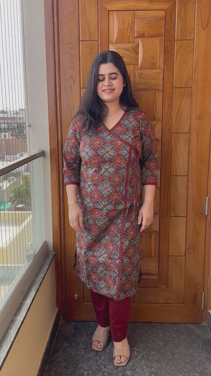 Airy Cotton kurti for women ajrakh