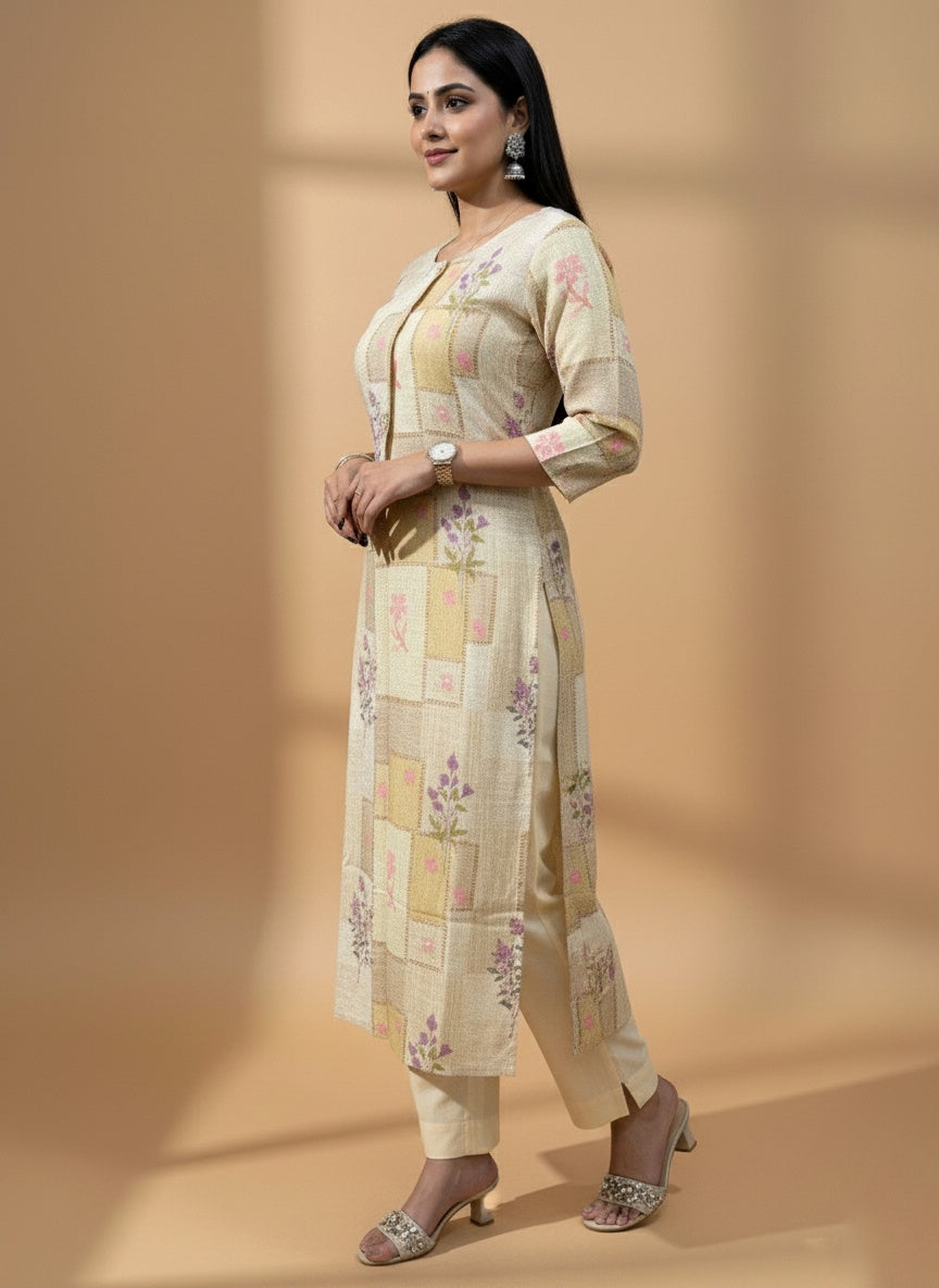 linen cotton kurta set
