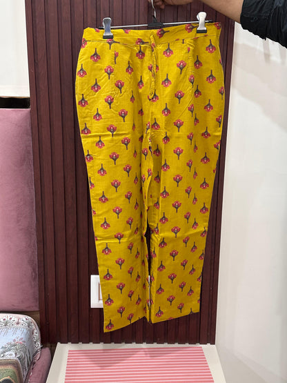 Ruhani Cotton kurta set for women yellow