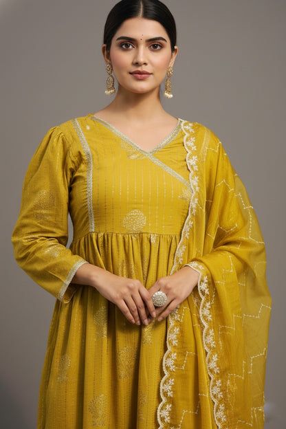 chikan sequin cotton suit 317