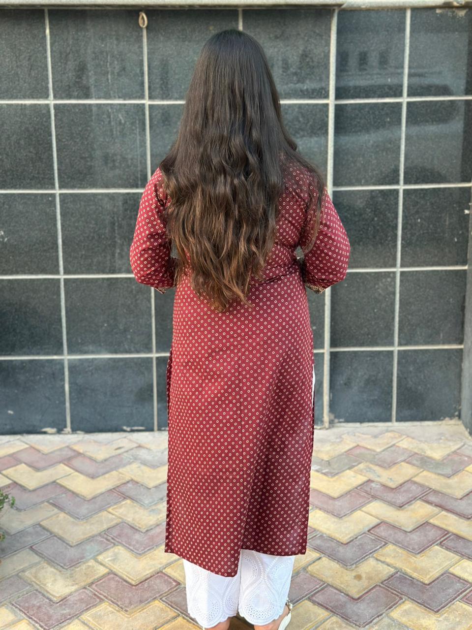 Airy Cotton kurti for women with patchwork