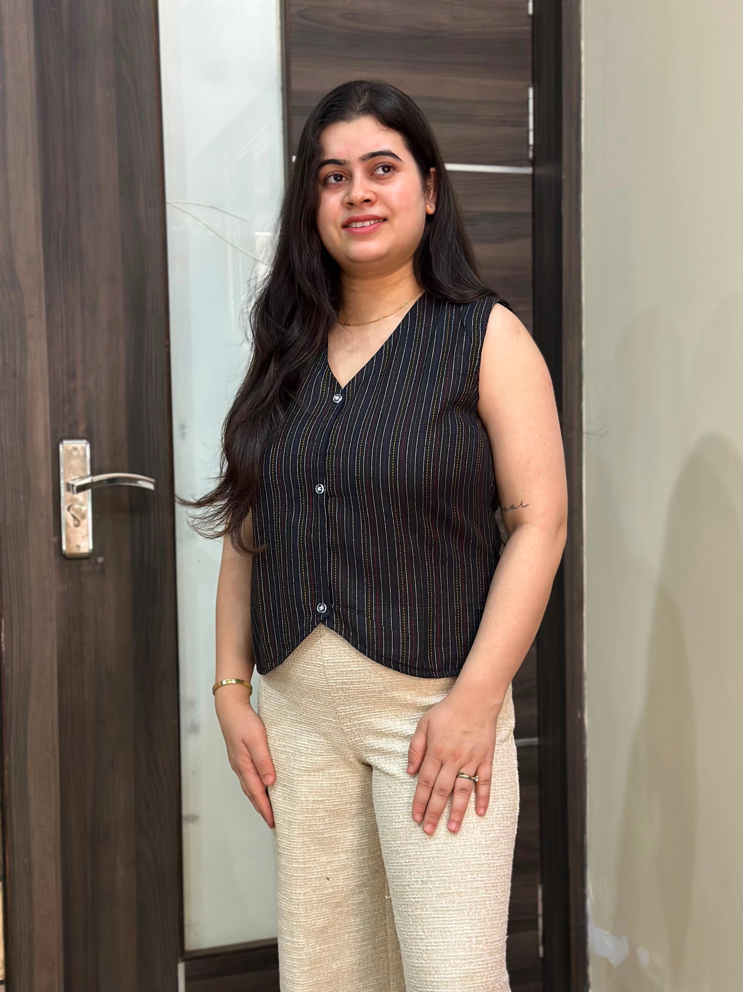 Short Cotton tunics for women Black