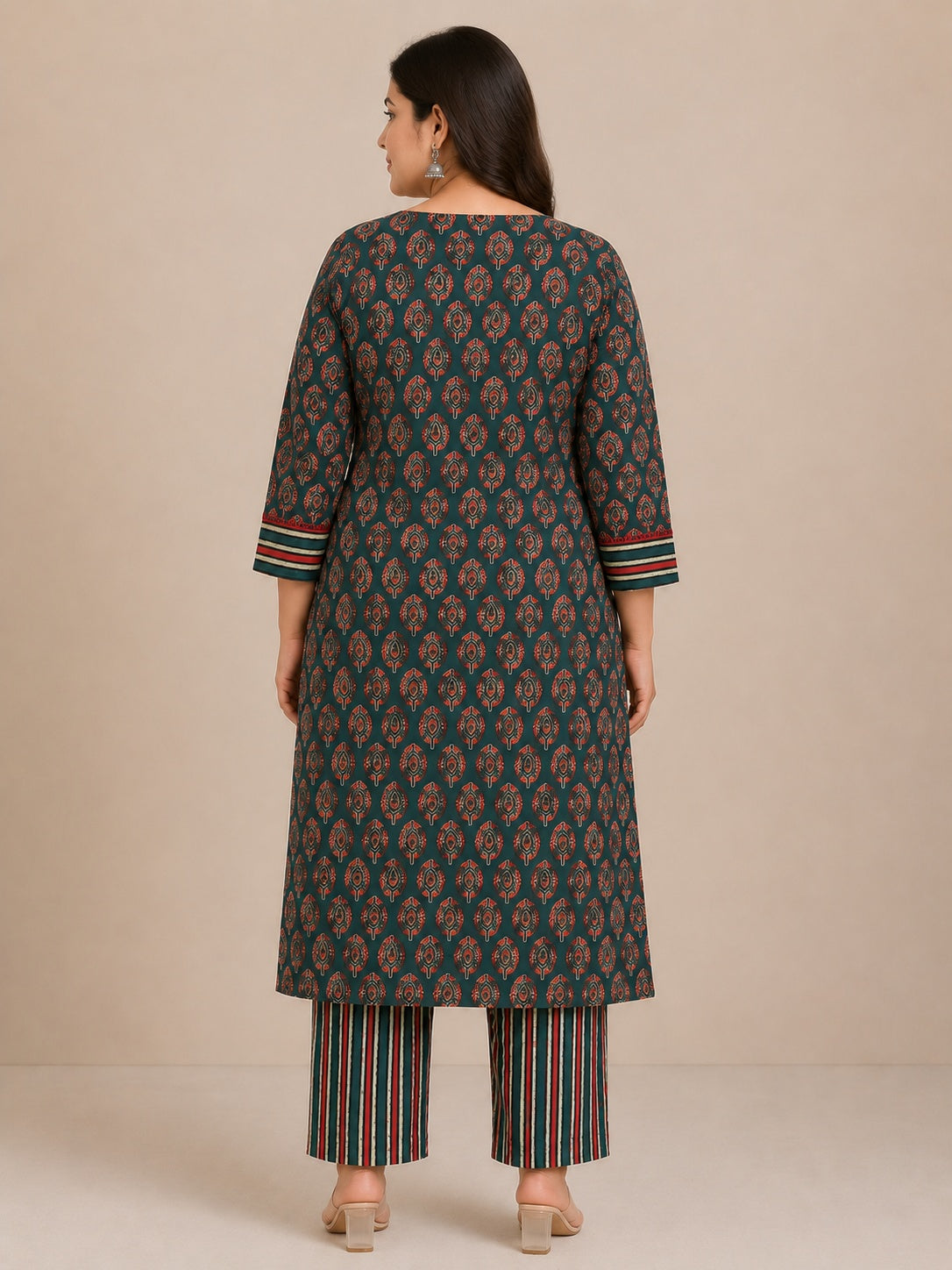 Gulzar ikkat printed cotton cord set