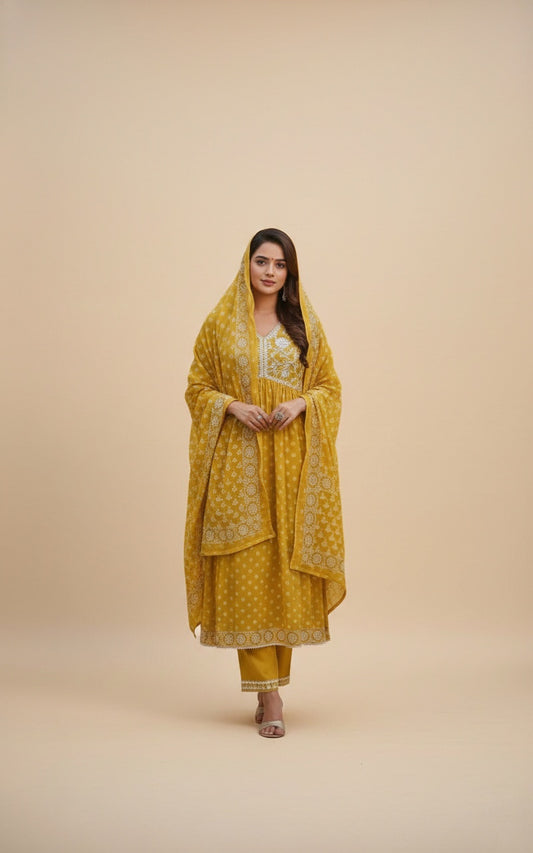 Kiara Cotton kurta Set with dupatta