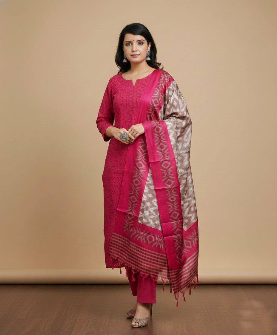 Cotton Chikankari kurta Set