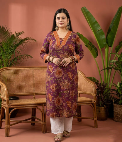 Breathable & Stylish Floral Cotton Kurti