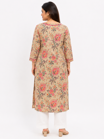 Gulmohar Cotton kurti for women floral