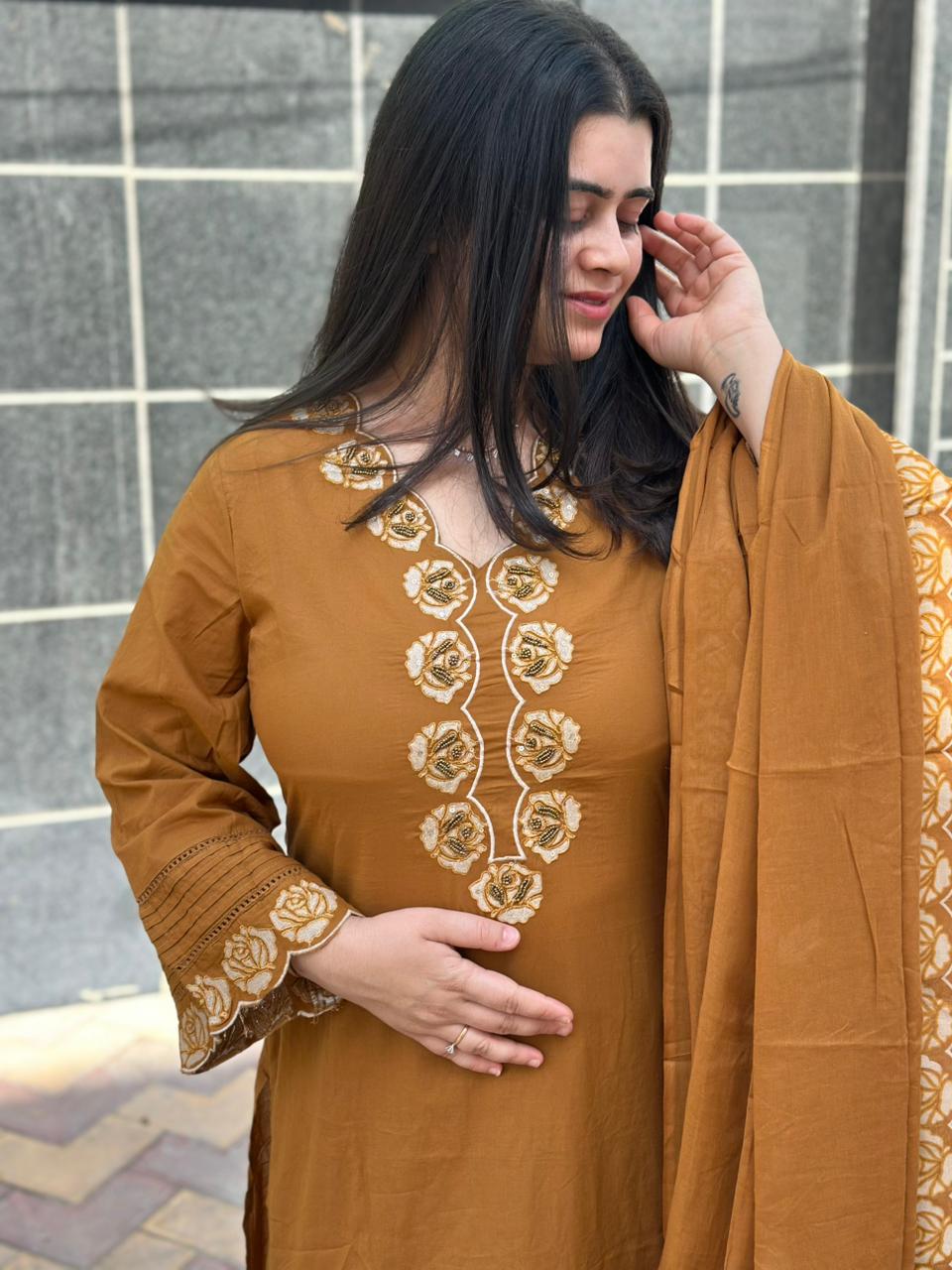 Kiara Cotton kurta Set with dupatta