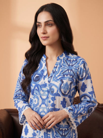 Jasmine Farshi Salwar Suit lndigo