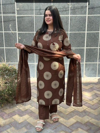 Kiara Cotton Kurta Patch Embroidery Work Kurti Pant And Dupatta