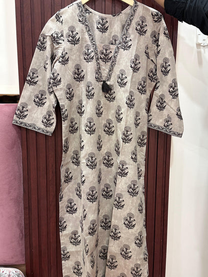 Ruhani Cotton kurta set for women dabu