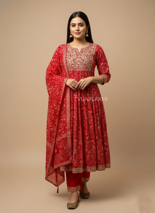 Rayon Slit Kurta Pant Set RD01