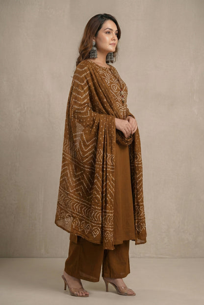 Amayra Cotton Kurta Embroidery Work Kurti Pant And Dupatta