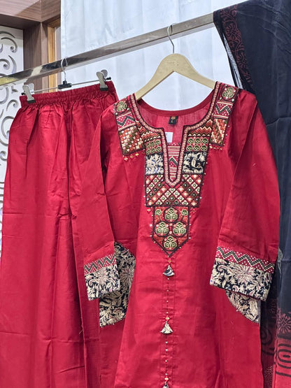 Jasmine Cotton kurta Set with dupatta