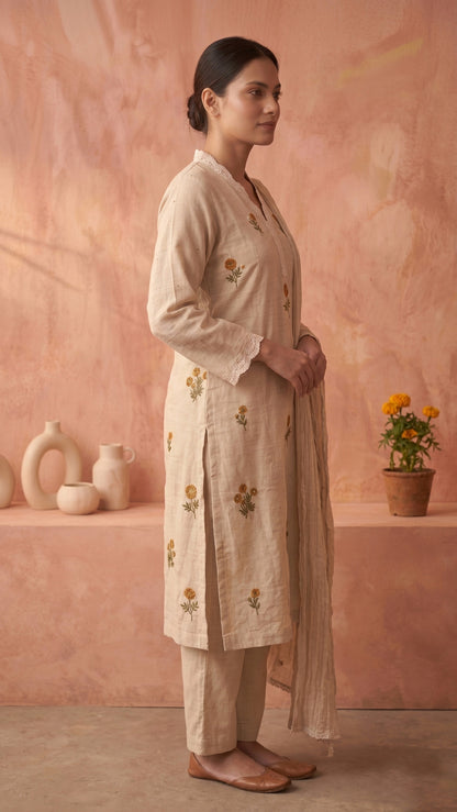Jasmine Cotton kurta Set with dupatta