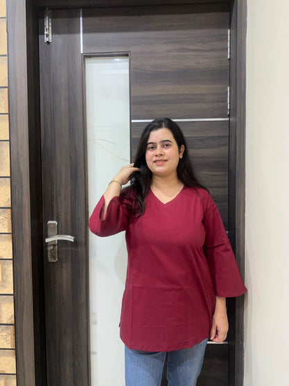 NAZAKAT short kurti red