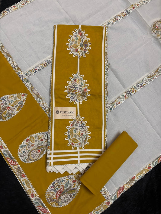 Cotton Suit Material with Cotton Dupatta