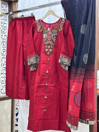 Jasmine Cotton kurta Set with dupatta