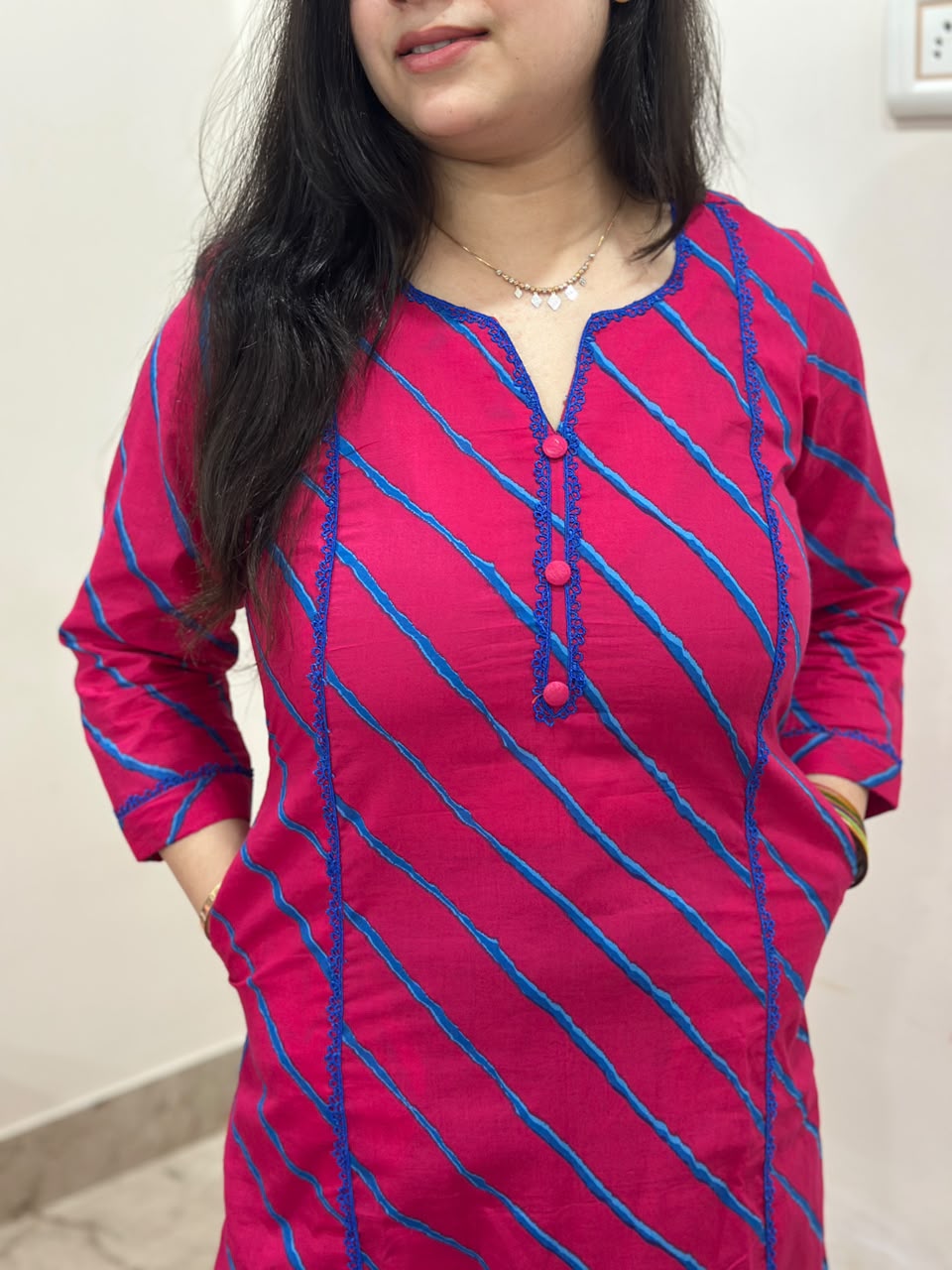 Gulzar lehriya cord set pink