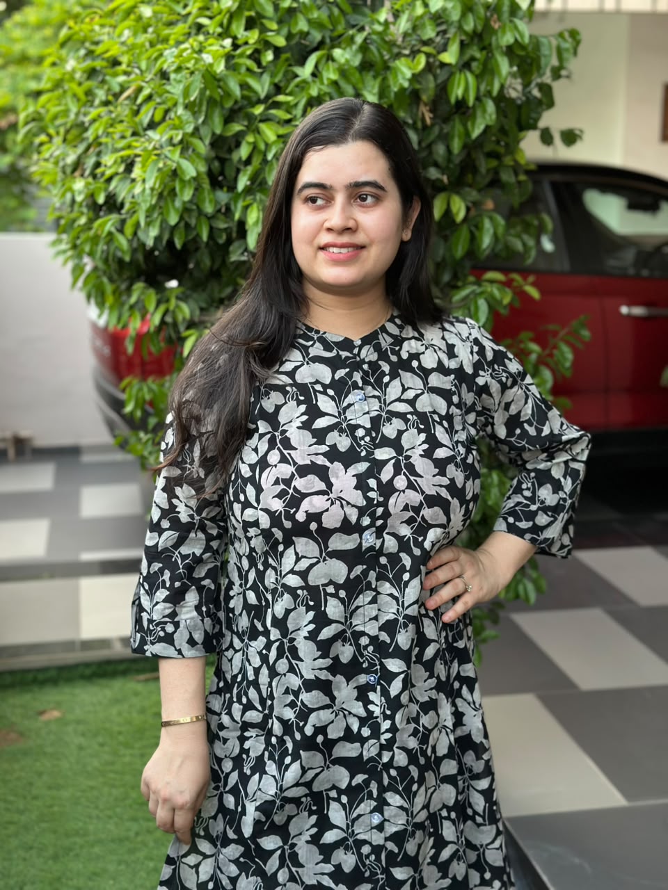 Gulzar kalamkari cotton cord set black