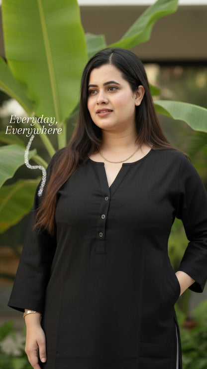 Airy Linen Long Kurta