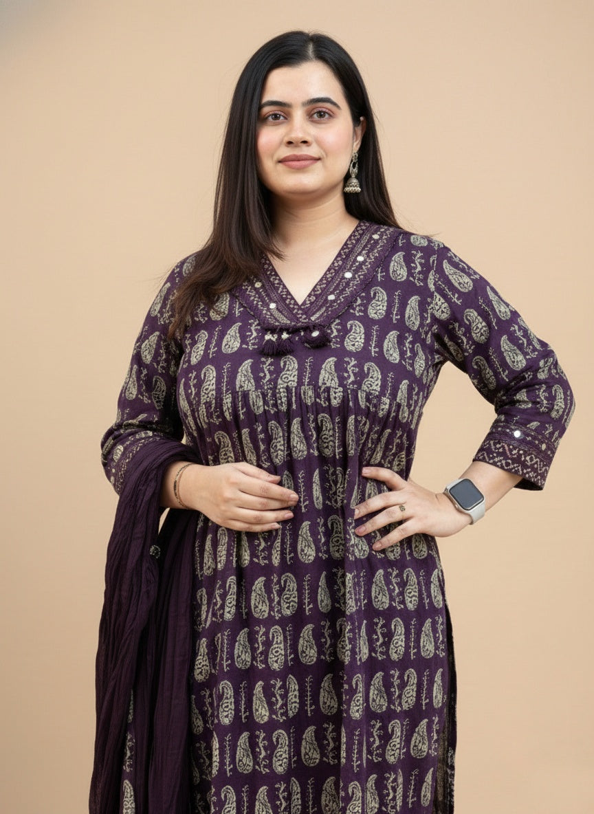 Kiara Cotton kurta Set with dupatta