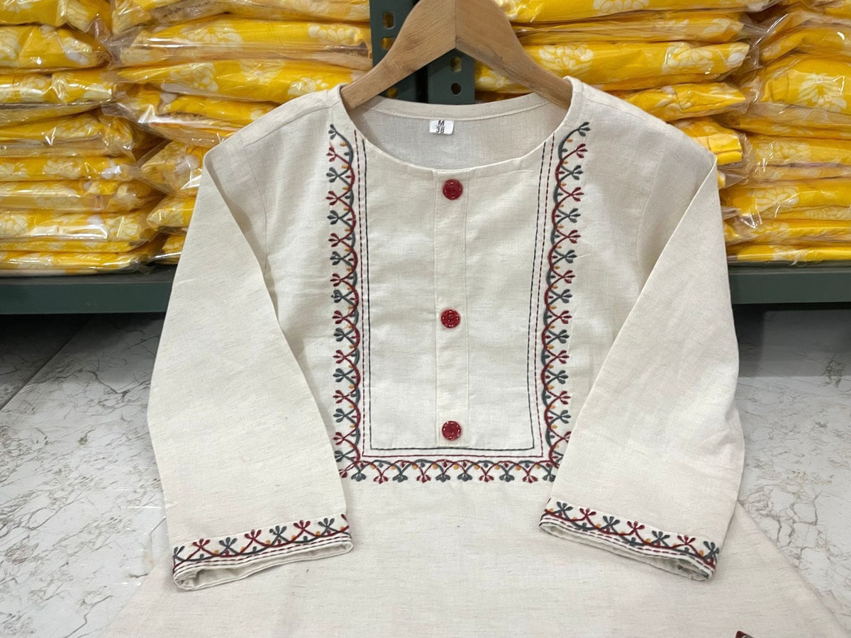 NAZAKAT cotton kurta set with pants & dupatta