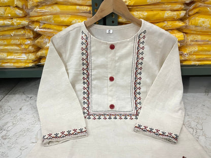NAZAKAT cotton kurta set with pants & dupatta