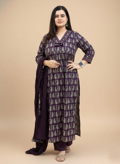 Kiara Cotton kurta Set with dupatta