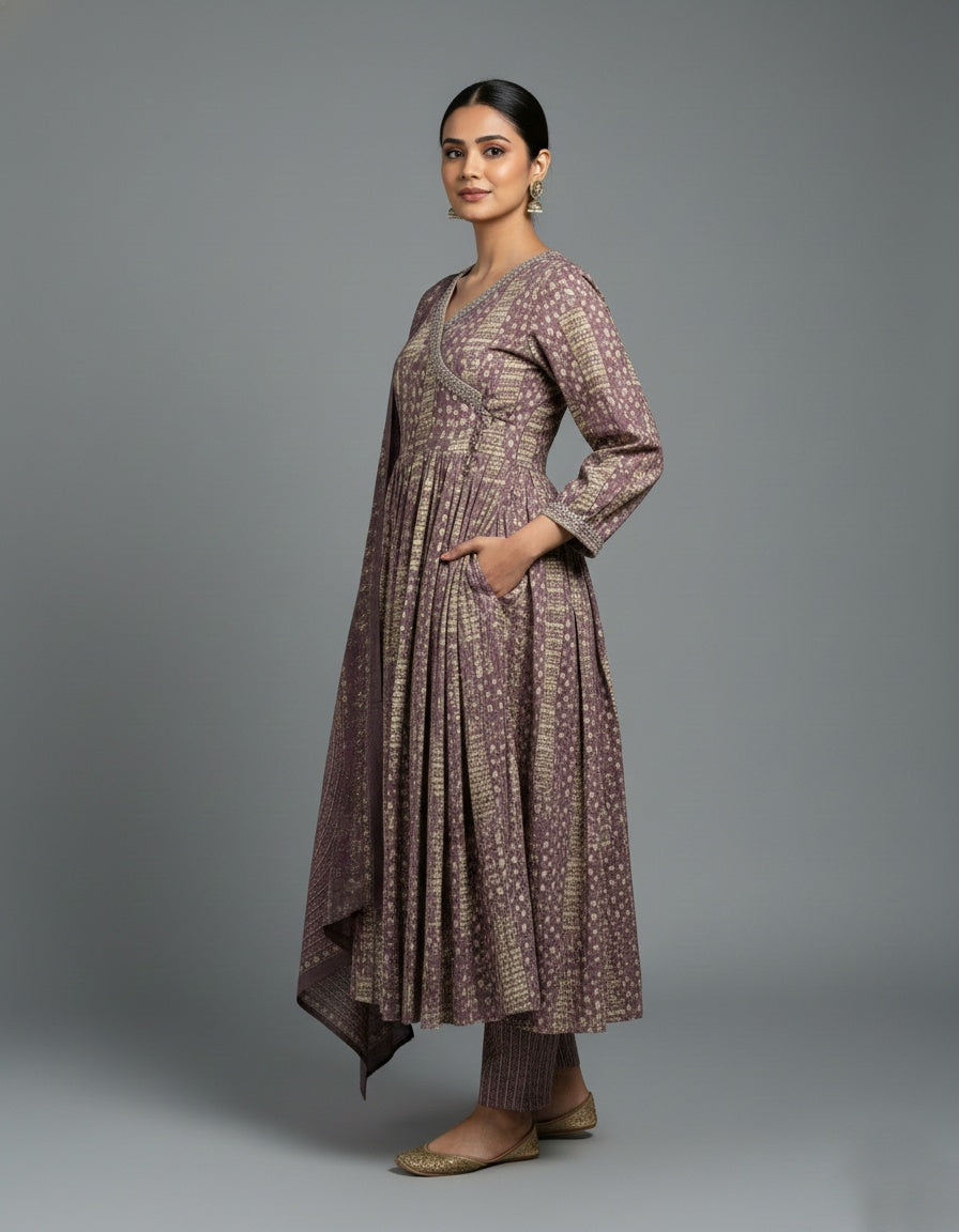 muslin silk suit gr45