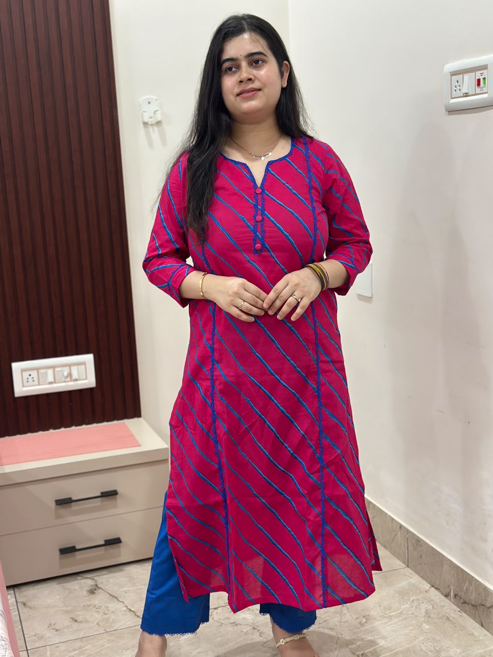 Gulzar lehriya cord set pink